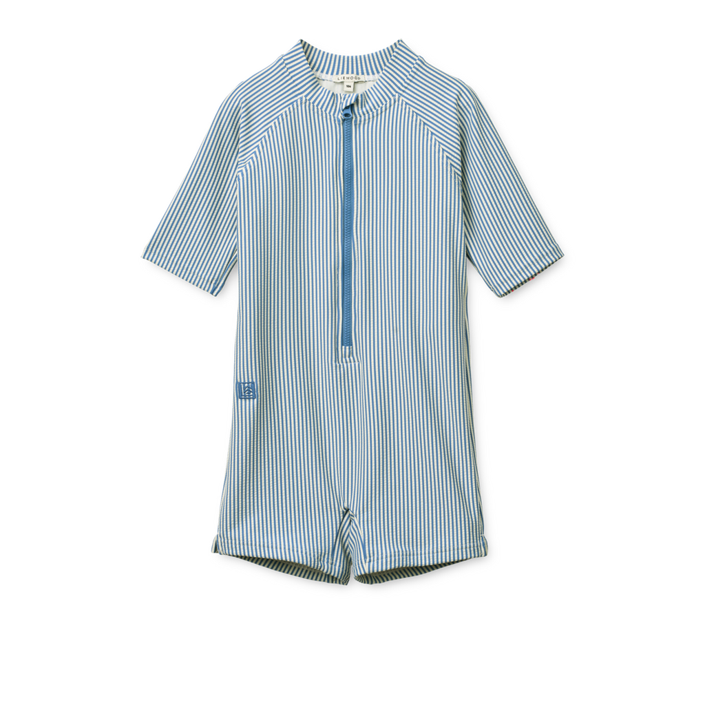 Bade Jumpsuit Max Seersucker Blau – Liewood