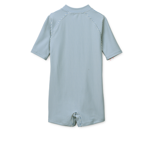 Bade Jumpsuit Max Seersucker Blue