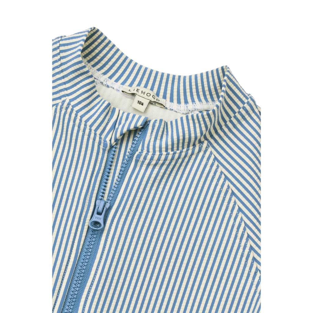 Bade Jumpsuit Max Seersucker Blau