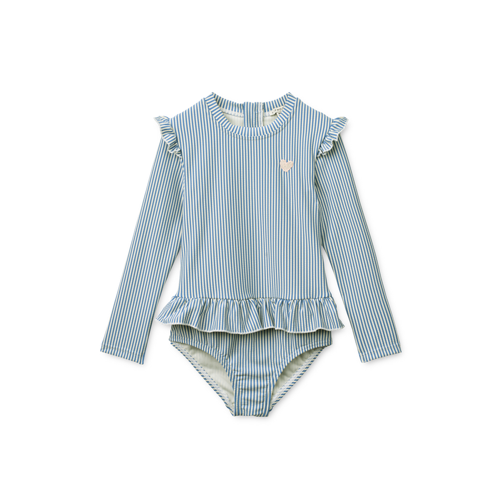 Badeanzug Sille Seersucker Blau – Liewood