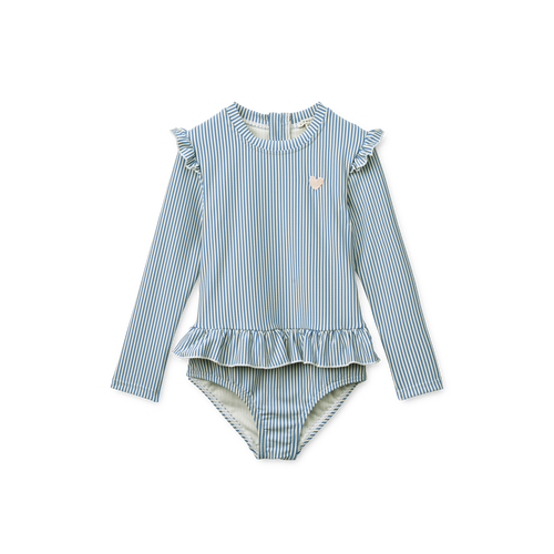 Badeanzug Sille Seersucker Blau – Liewood
