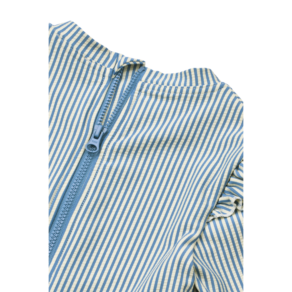 Badeanzug Sille Seersucker Blau