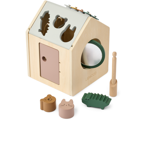 Wooden Activity Cube 'Lucas' Tuscany Rose Multi Mix