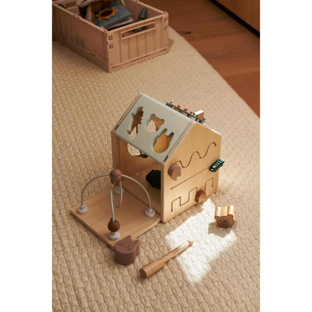 Wooden Activity Cube 'Lucas' Tuscany Rose Multi Mix