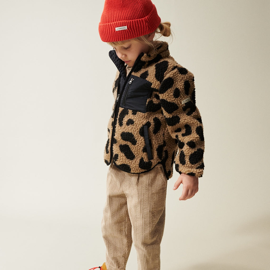 Liewood Kinder Fleece Jacke Nolan Mega leo / Oat mix bei Yay Kids