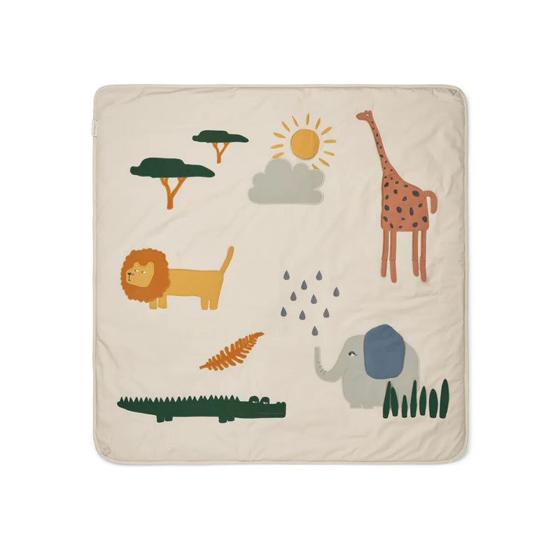 Liewood Baby Krabbeldecke Glenn Safari sandy mix bei Yay Kids
