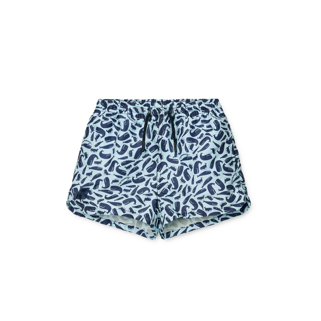 Liewood Board Shorts Aiden Printed Ocean / Pure sky bei Yay Kids