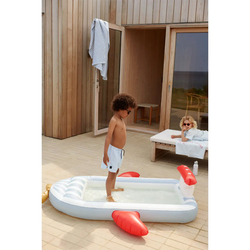 Liewood Board Shorts Aiden Seersucker Stripe Riverside Creme bei Yay Kids