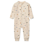 Liewood Kinder Pyjama Birk Jumpsuit Aviator / Ecru bei Yay Kids