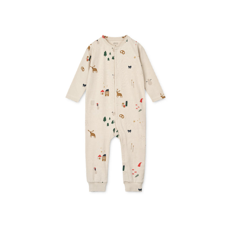 Liewood Kinder Pyjama Birk Jumpsuit Holiday / Sandy bei Yay Kids
