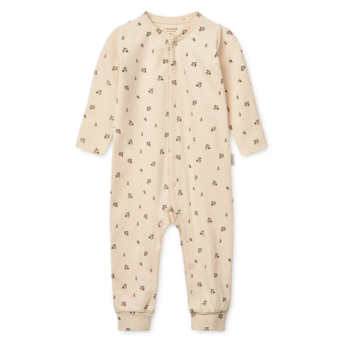 Liewood Kinder Pyjama Birk Jumpsuit Peach mini / Sea shell bei Yay Kids