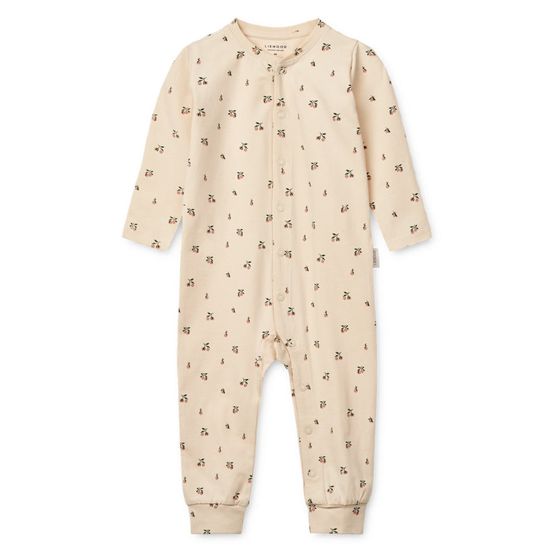Liewood Kinder Pyjama Birk Jumpsuit Peach mini / Sea shell bei Yay Kids