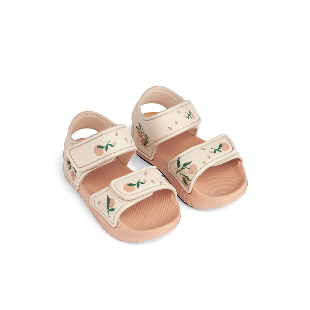 Liewood Kinder Bade Sandalen Blumer Peach/Sea Shell bei Yay Kids