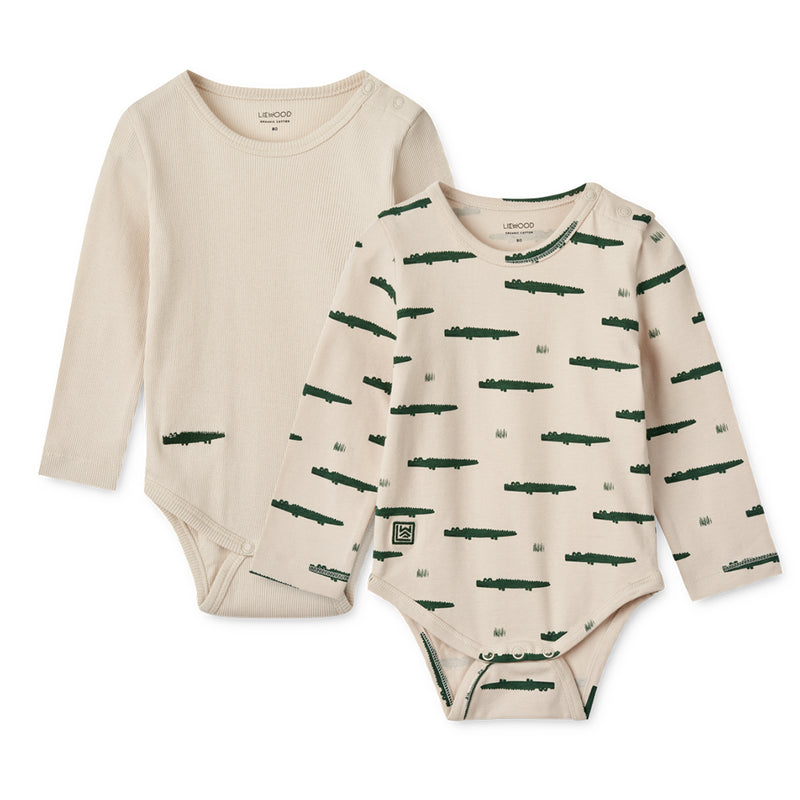 Liewood Langarm Baby Body Yanni 2 Pack Carlos / Sandy bei Yay Kids