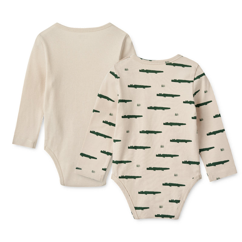 Liewood Langarm Baby Body Yanni 2 Pack Carlos / Sandy bei Yay Kids