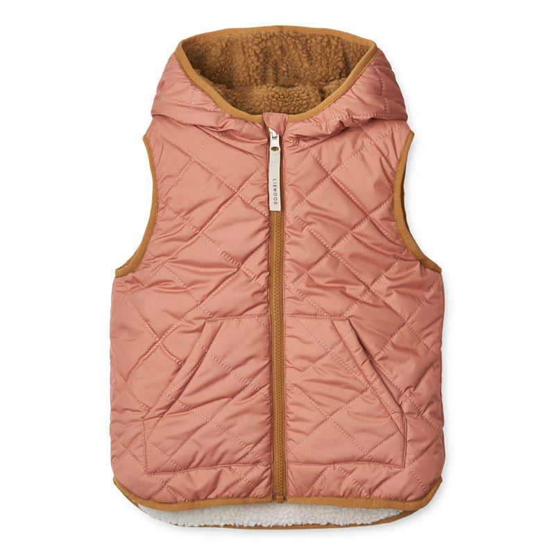 Liewood Kinder Fleece Weste Diana Tuscany rose mix bei Yay Kids