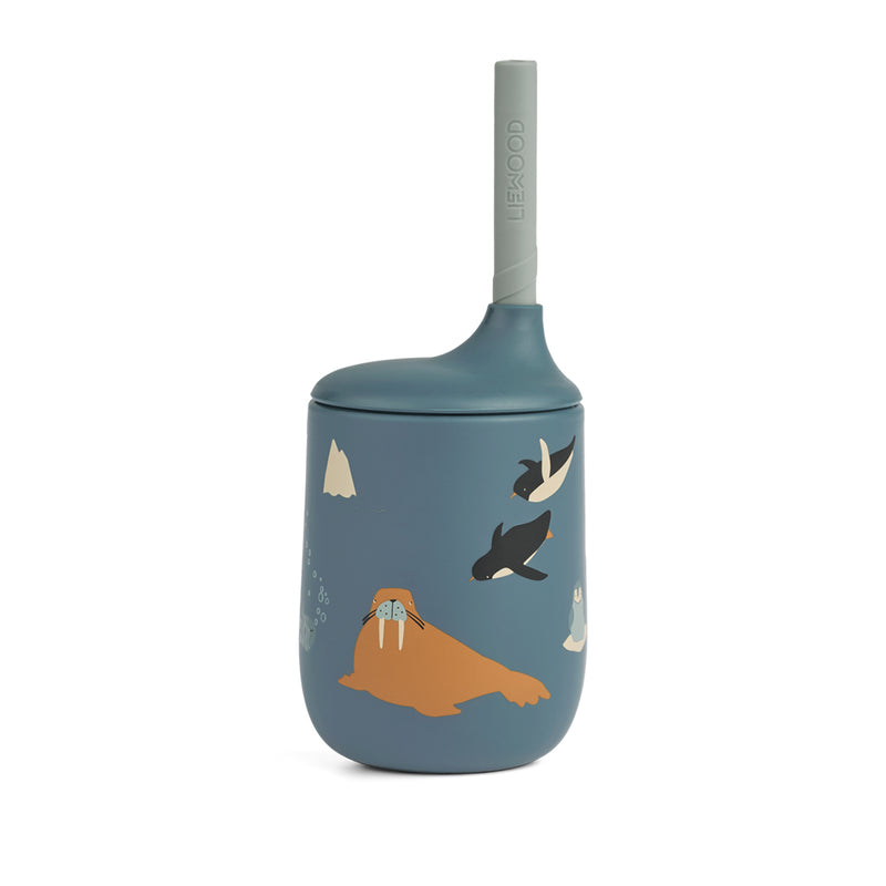 Liewood Baby Silikon Sippy Cup Ellis Arctic Sea / Ocean view bei Yay Kids