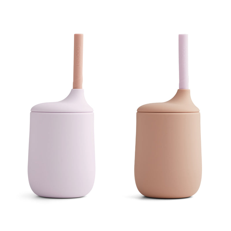 Liewood Baby Silikon Sippy Cup 2 Pack Ellis Light lavender / rose bei Yay Kids