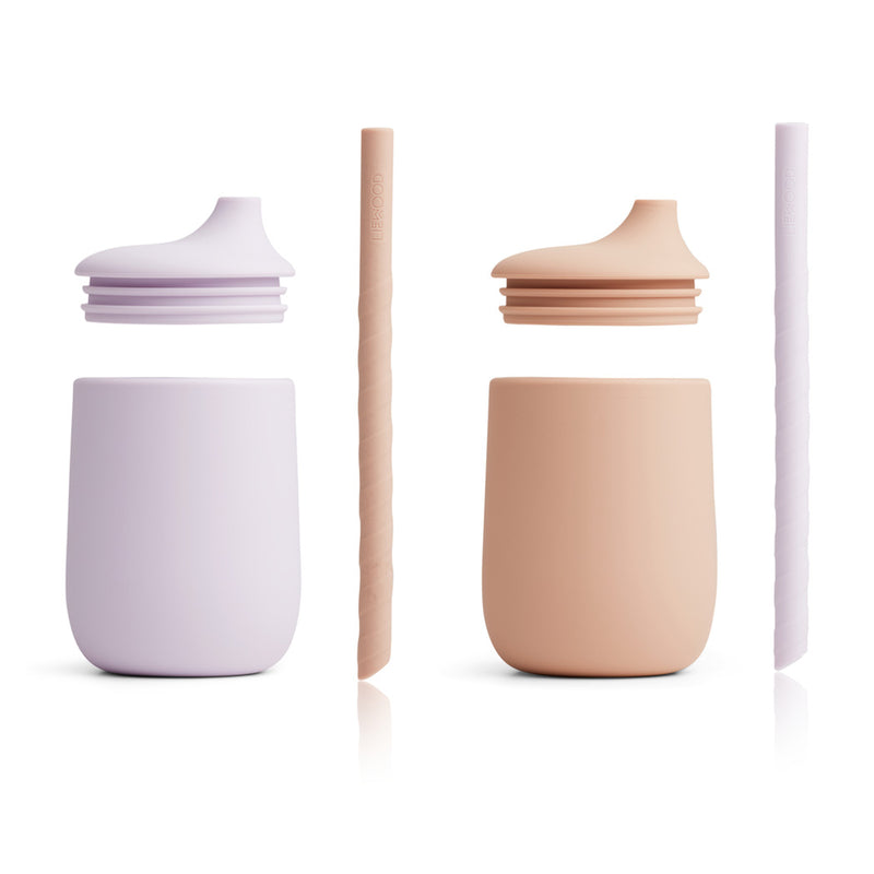 Liewood Baby Silikon Sippy Cup 2 Pack Ellis Light lavender / rose bei Yay Kids
