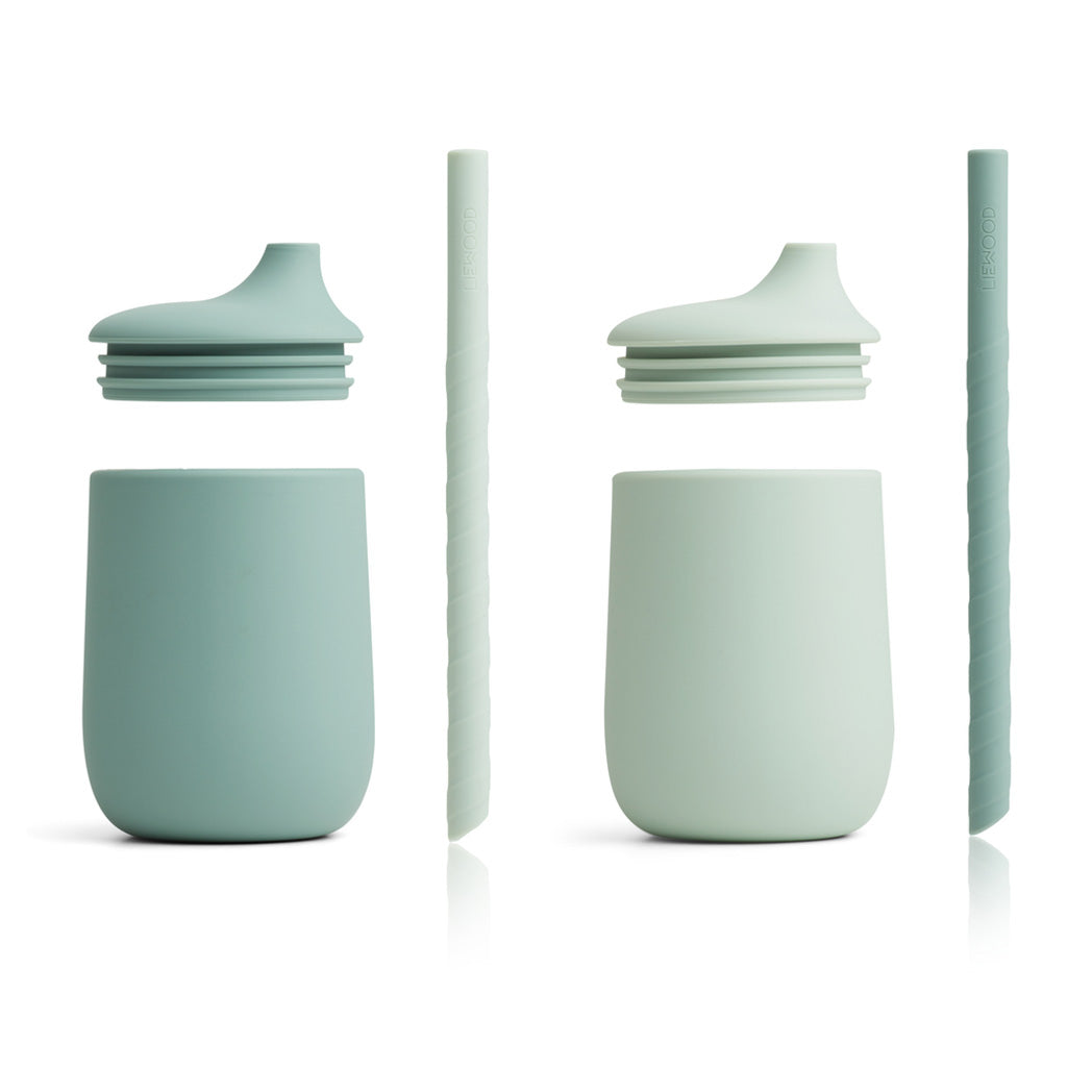 Silikon Trinkbecher Ellis 2er Mint mix