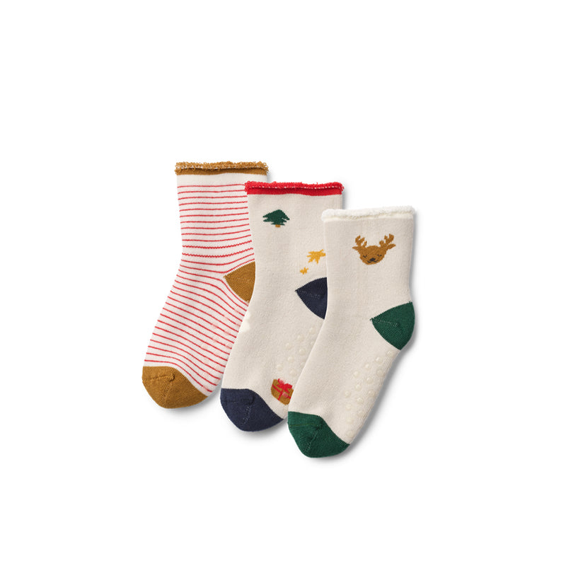 Liewood Kinder Rutschsocken Eloy 3 Holiday / Sandy bei Yay Kids