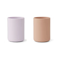 Liewood Kinder Silikon Trinkbecher Ethan Cat Light lavender rose mix bei Yay Kids