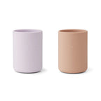 Liewood Kinder Silikon Trinkbecher Ethan Cat Light lavender rose mix bei Yay Kids