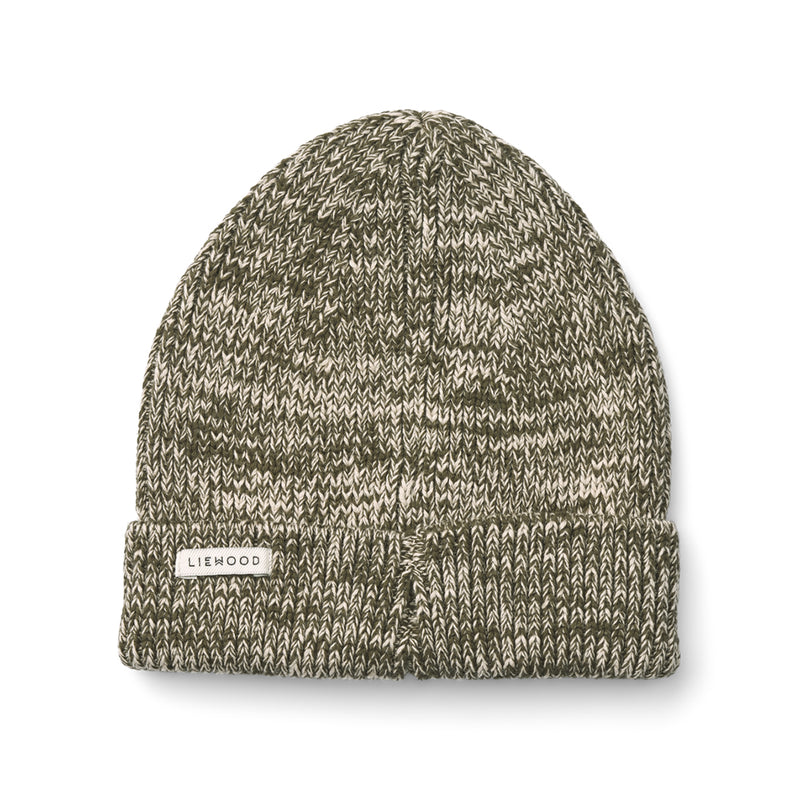 Liewood Kinder Strickmütze Ezra Army Brown / Sandy bei Yay Kids
