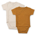 Liewood Baby Kurzarm Body Set Hali Golden caramel / sandy mix bei Yay Kids