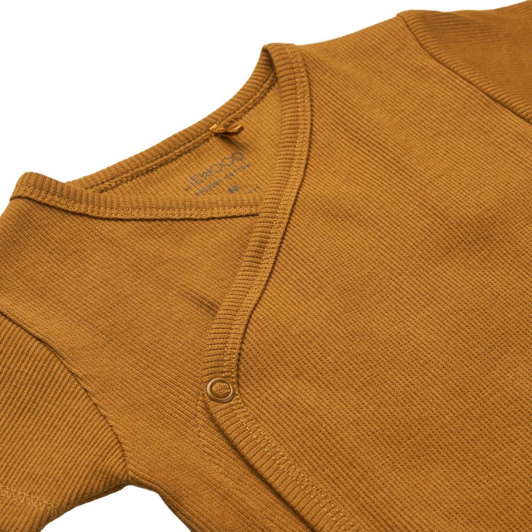 Liewood Baby Kurzarm Body Set Hali Golden caramel / sandy mix bei Yay Kids
