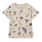 Liewood Bedrucktes Pyjama-Set Ilford Sea creature / Sandy bei Yay Kids