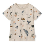Liewood Bedrucktes Pyjama-Set Ilford Sea creature / Sandy bei Yay Kids