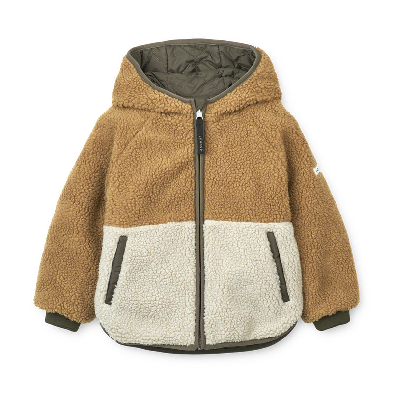 Liewood Wendbare Kinder Thermojacke Jackson Army brown mix Yay Kids