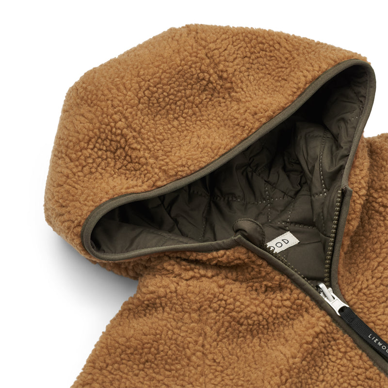 Liewood Wendbare Kinder Thermojacke Jackson Army brown mix Yay Kids