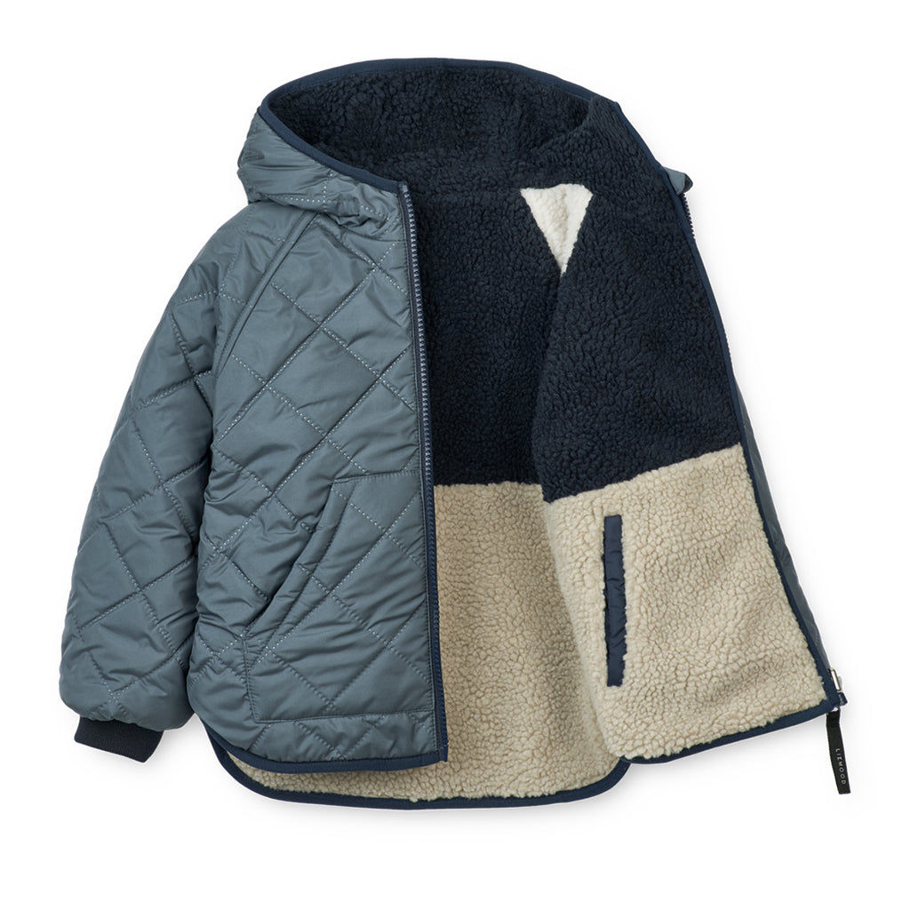 Liewood Kinder Thermojacke Jackson Whale blue multi mix Yay Kids