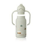 Liewood Trinkflasche Kimmie Vehicles / Dove blue 250 ml bei Yay Kids