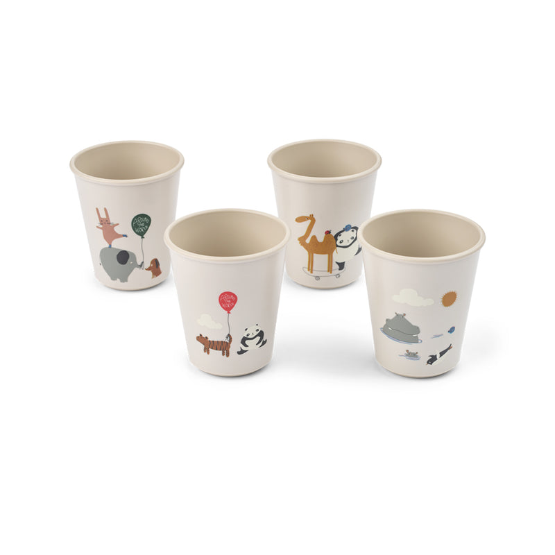 Liewood Lana Becher 4er-Pack Around the world / Sandy bei Yay Kids