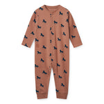 Liewood Kinder Pyjama Birk Jumpsuit Horses / Dark rosetta bei Yay Kids