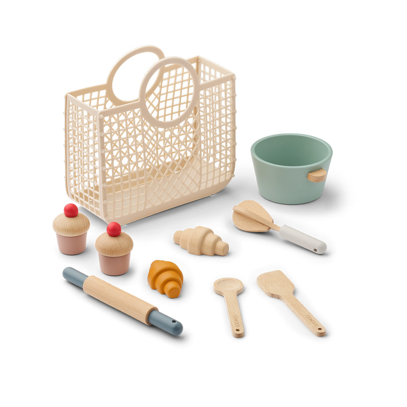 Liewood Kinder Holz Backset Lisbeth Sandy multi mix bei Yay Kids