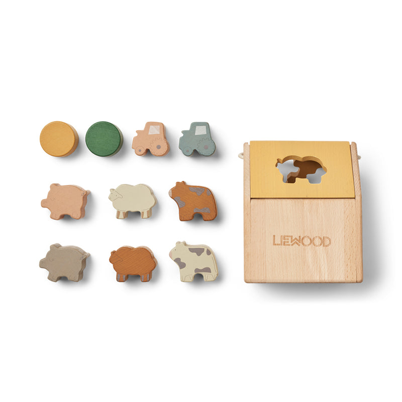 Liewood Kinder Holz Puzzle Haus Ludwig Sandy multi mix bei Yay Kids