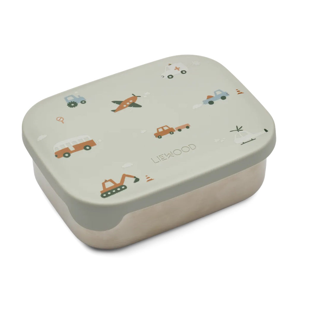 Liewood Kinder Snack Box Arthur Vehicles/Dove Blue Mix bei Yay Kids