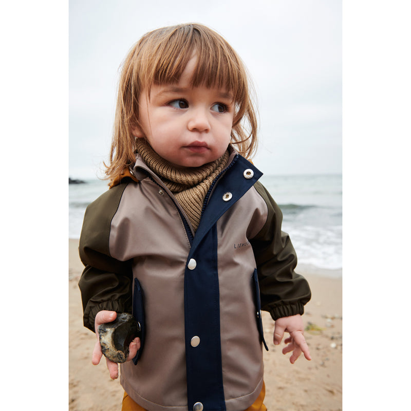Liewood Kinder Strick Schal Mathias Army brown / Sandy bei Yay Kids