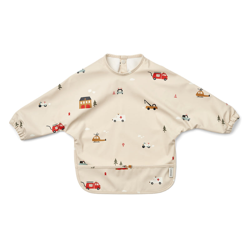 Liewood Kinder Latz mit Ärmeln Merle Emergency vehicle / Sandy  bei Yay Kids