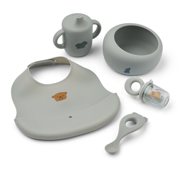 Liewood Baby Essensset Mileah Dove blue bei Yay Kids