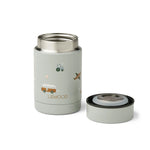 Liewood Baby Brei Thermosbecher Nadja Vehicles dove blue mix bei Yay Kids