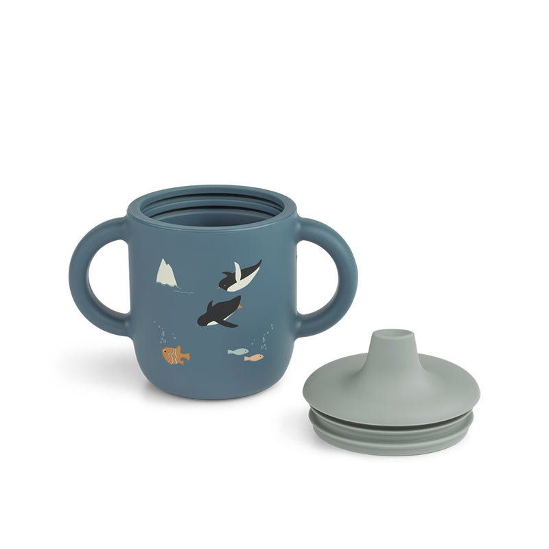Liewood Baby Silicone Cup Neil Arctic Sea / Ocean view bei Yay Kids