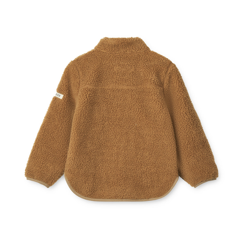 Liewood Kinder Fleece Jacke Nolan Golden caramel/Oat mix bei Yay Kids
