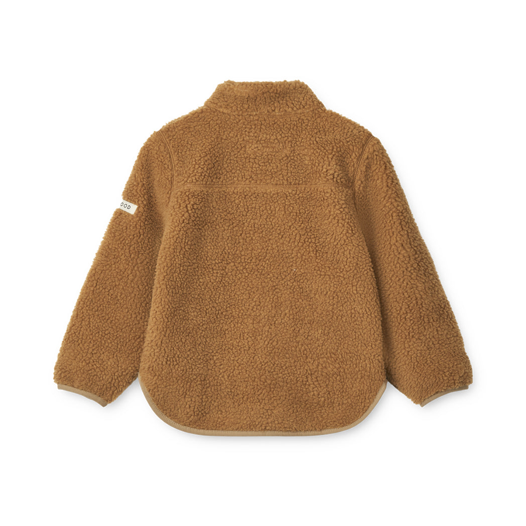 Liewood Kinder Fleece Jacke Nolan Golden caramel/Oat mix bei Yay Kids
