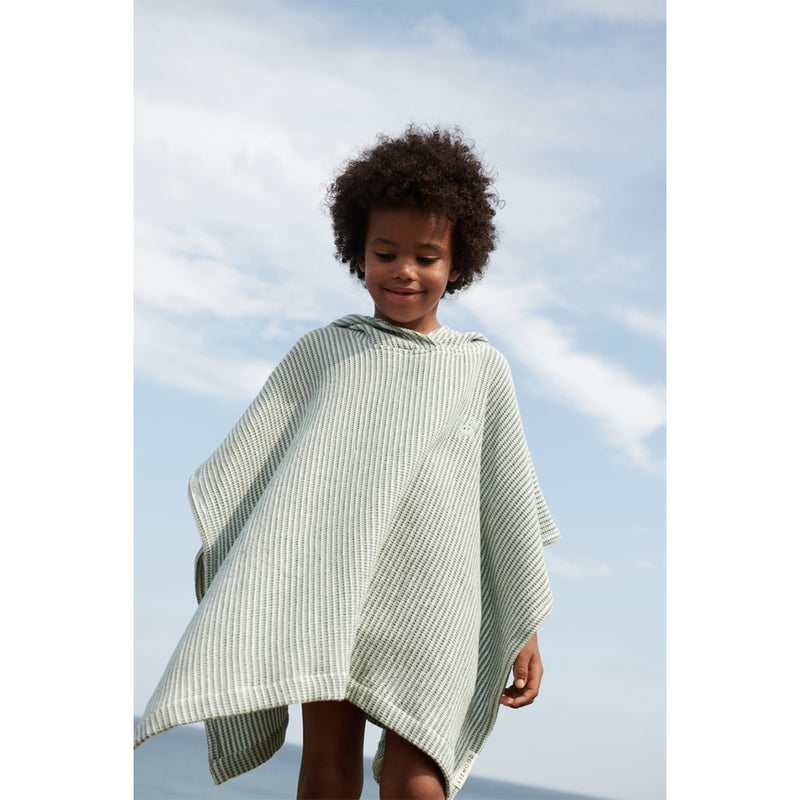 Liewood Poncho Paco Embroidery Stripe Peppermint Creme bei Yay Kids