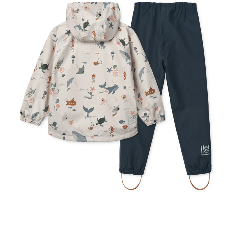 Liewood Rainwear Set Pedia Sea creature / Sandy bei Yay Kids